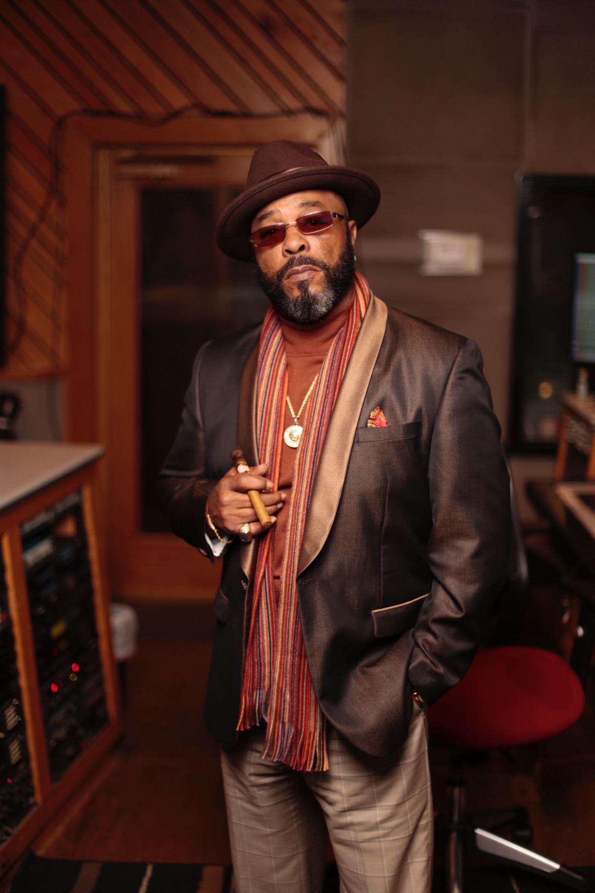 OG Sweetz in a recording studio