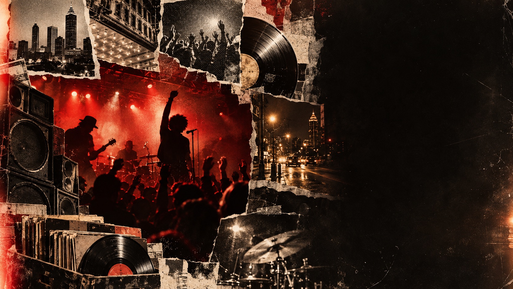 Old Atlanta live music and community collage