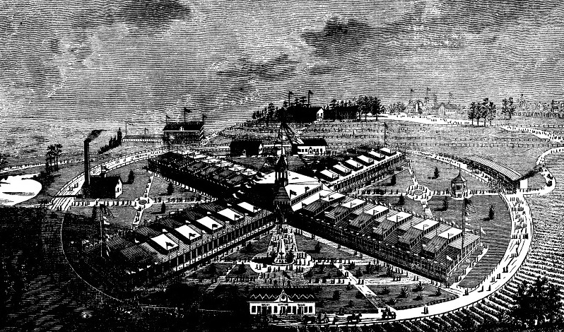 Engraving of the 1881 International Cotton Exposition in Atlanta